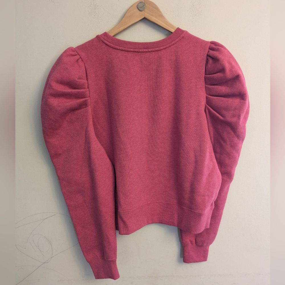 Tuckernuck Sport Heathered Pink Puff Sleeve Maisie Pullover Sweater Size XL Prep - Picture 5 of 6